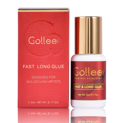 GOLLEEPRO Professional Eyelash Extension Glue – Long Retention 8 Weeks, 1 Second Drying Time, Black Lash Adhesive (5ml/0.17fl.oz) for Salon Use Only Avelisse