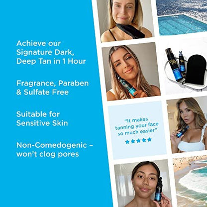Bondi Sands 1 Hour Express Self Tanning Face Mist | Lightweight Dual Action Formula | Dermatologically Tested for Sensitive Skin | 2.36 Fl Oz Avelisse