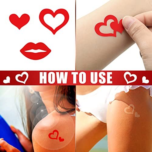 Chinco 210 Pieces Multi-Style Tanning Stickers - Heart, Butterfly, Dolphin Designs - Self-Adhesive, Waterproof, Single Use - görsel 6