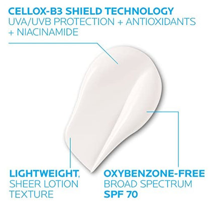 La Roche-Posay Anthelios UV Correct Sunscreen Moisturizer SPF 70 | Daily Anti-Aging Face Moisturizer with Niacinamide for Sensitive Skin Avelisse