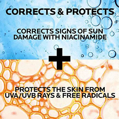 La Roche-Posay Anthelios UV Correct Sunscreen Moisturizer SPF 70 | Daily Anti-Aging Face Moisturizer with Niacinamide for Sensitive Skin Avelisse