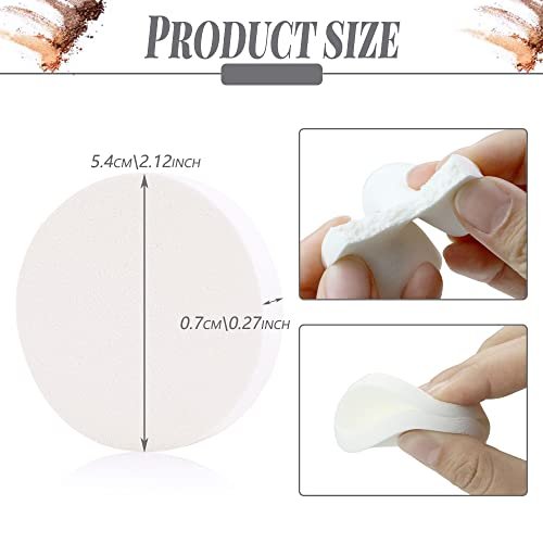48-Piece White Makeup Sponge Set – Round Foam Powder Puffs for Wet & Dry Use, All Skin Types - görsel 4