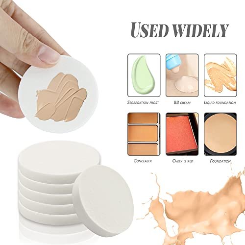 48-Piece White Makeup Sponge Set – Round Foam Powder Puffs for Wet & Dry Use, All Skin Types - görsel 8
