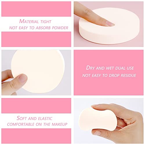 48-Piece White Makeup Sponge Set – Round Foam Powder Puffs for Wet & Dry Use, All Skin Types - görsel 10