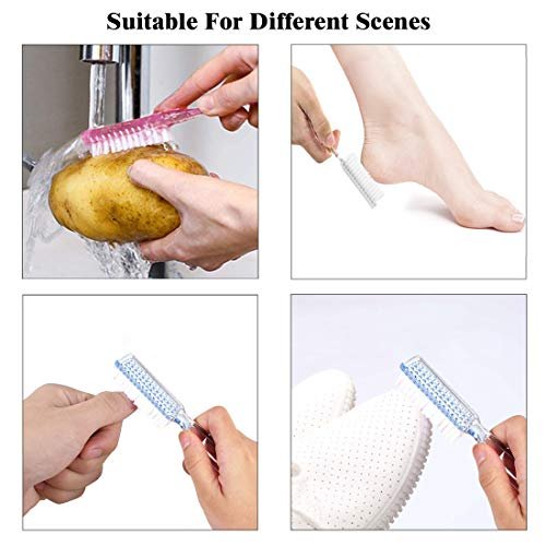 10-Piece Multicolor Nail Brush Set with Handle Grip – Fingernail Cleaning Brushes for Men and Women - görsel 4