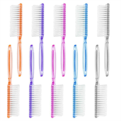 10-Piece Multicolor Nail Brush Set with Handle Grip – Fingernail Cleaning Brushes for Men and Women