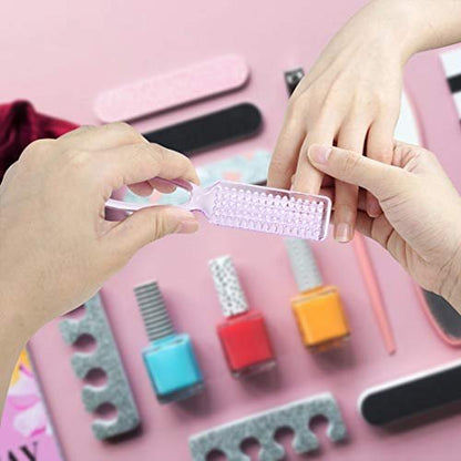 10-Piece Multicolor Nail Brush Set with Handle Grip – Fingernail Cleaning Brushes for Men and Women