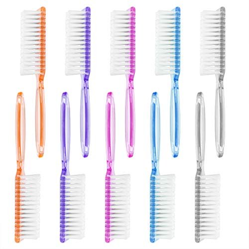 10-Piece Multicolor Nail Brush Set with Handle Grip – Fingernail Cleaning Brushes for Men and Women - görsel 2