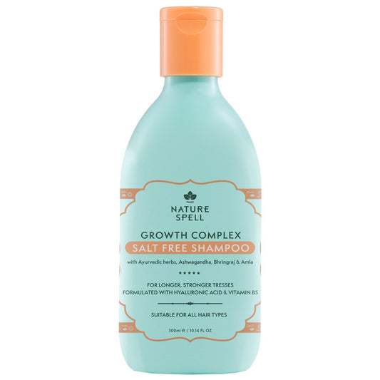Nature Spell Hair Growth Complex Shampoo, Sulfate & Paraben Free, Nourishing & Strengthening, Infused with Hyaluronic Acid & Vitamin B5, For All Hair Types, Vegan, 10.14 fl oz Avelisse