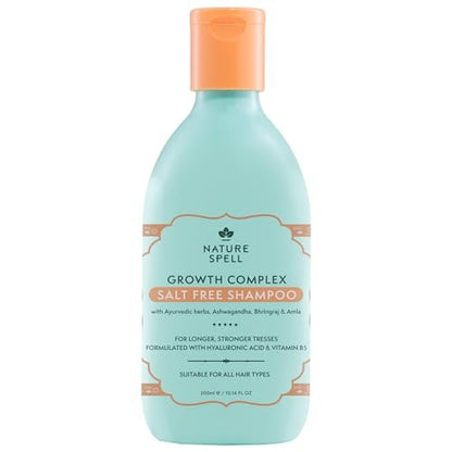 Nature Spell Hair Growth Complex Shampoo, Sulfate & Paraben Free, Nourishing & Strengthening, Infused with Hyaluronic Acid & Vitamin B5, For All Hair Types, Vegan, 10.14 fl oz Avelisse