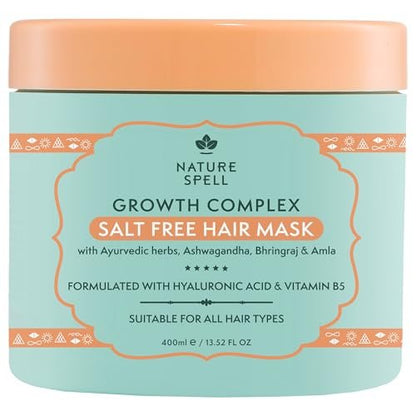 Nature Spell Hair Growth Mask – Deep Conditioner for Dry & Damaged Hair with Hyaluronic Acid, Coconut Oil & Shea Butter, Vegan & Colour Safe, 13.52 Fl Oz Avelisse