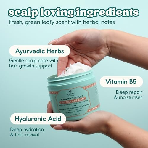 Nature Spell Hair Growth Mask – Deep Conditioner for Dry & Damaged Hair with Hyaluronic Acid, Coconut Oil & Shea Butter, Vegan & Colour Safe, 13.52 Fl Oz Avelisse