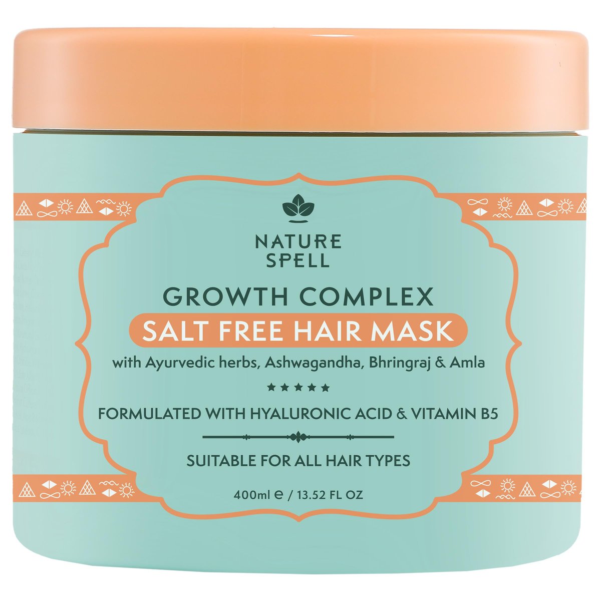 Nature Spell Hair Growth Mask – Deep Conditioner for Dry & Damaged Hair with Hyaluronic Acid, Coconut Oil & Shea Butter, Vegan & Colour Safe, 13.52 Fl Oz Avelisse
