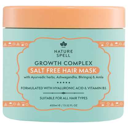 Nature Spell Hair Growth Mask – Deep Conditioner for Dry & Damaged Hair with Hyaluronic Acid, Coconut Oil & Shea Butter, Vegan & Colour Safe, 13.52 Fl Oz Avelisse
