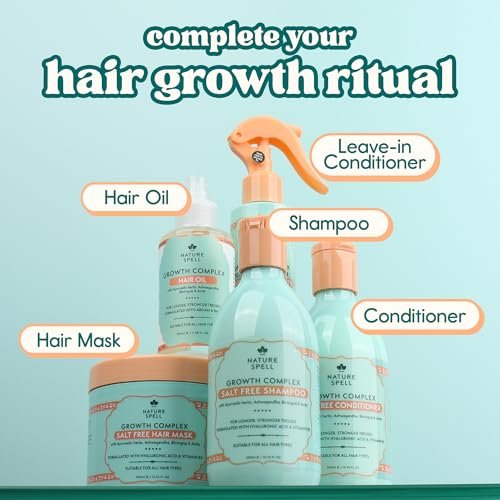 Nature Spell Hair Growth Mask – Deep Conditioner for Dry & Damaged Hair with Hyaluronic Acid, Coconut Oil & Shea Butter, Vegan & Colour Safe, 13.52 Fl Oz Avelisse