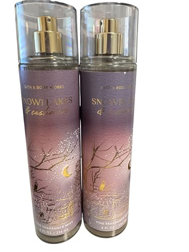 Bath & Body Works Snowflakes & Cashmere Fine Fragrance Mist – 8 oz (Pack of 2) Avelisse