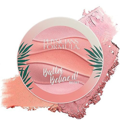 Physicians Formula Butter Believe It Blush - Pink Sands | Murumuru Butter Blush Powder for Sensitive Skin | Dermatologist & Clinically Tested Avelisse