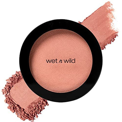 wet n wild Color Icon Blush - Pearlescent Pink, Matte Natural Sheer Glow, Infused with Jojoba Oil, Cruelty-Free & Vegan