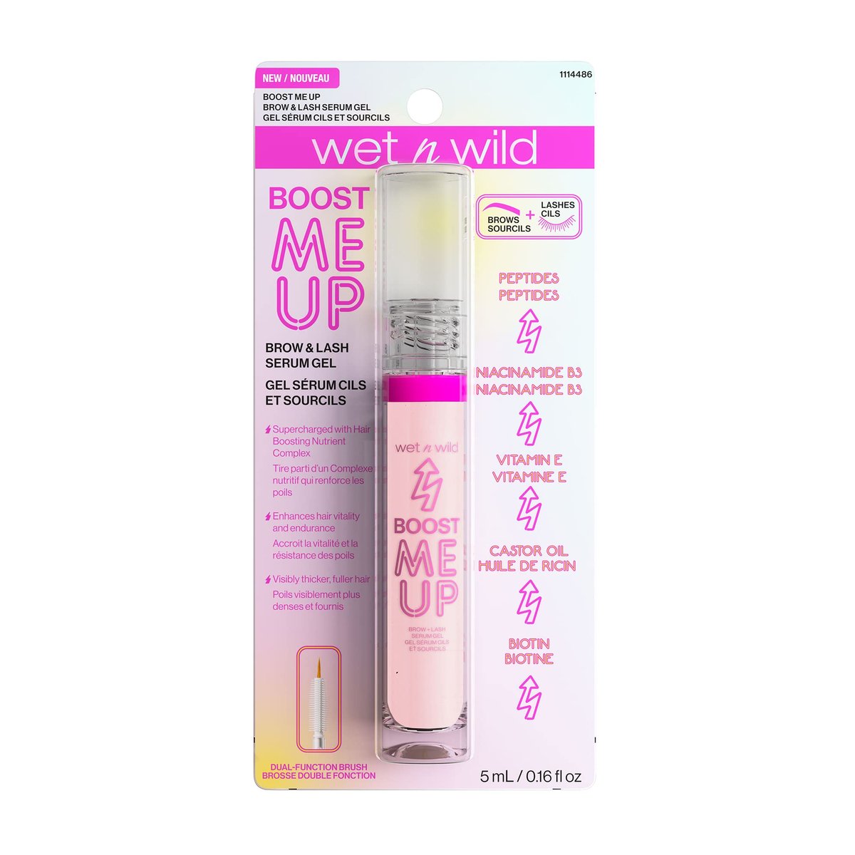wet n wild Boost Me Up Brow and Lash Growth Enhancing Serum – Clear, 0.16 Fl Oz - görsel 15