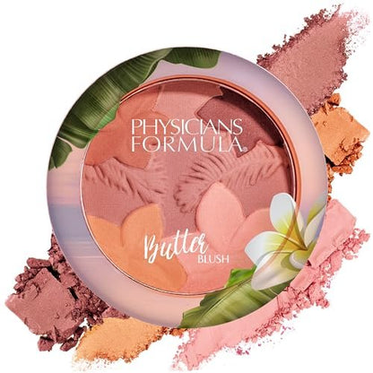 Physicians Formula Matte Monoi Butter Blush in Mauvy Mattes - Dermatologist Tested, Strawberry Jam