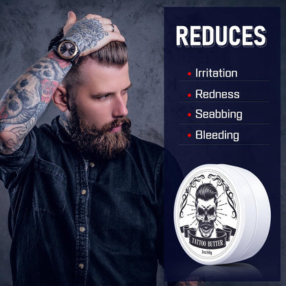 FUNAN Tattoo Butter Aftercare Cream – Natural Tattoo Care Balm for Before, During, and After the Tattoo Process (2 oz)