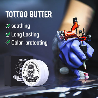 FUNAN Tattoo Butter Aftercare Cream – Natural Tattoo Care Balm for Before, During, and After the Tattoo Process (2 oz)
