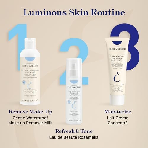 Embryolisse Gentle Waterproof Make-up Remover Milk 4-in-1 Hydrating Facial Cleanser for Sensitive Skin with Aloe Vera & Shea Butter, 6.76 Fl Oz - görsel 12