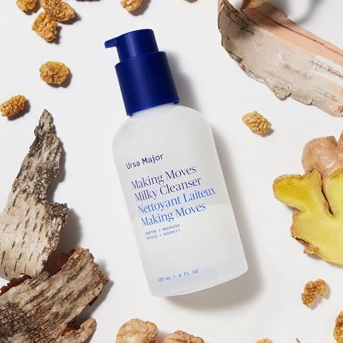 Ursa Major Making Moves Milky Cleanser – Natural, Vegan & Cruelty-Free Daily Non-Foaming Cleanser for Normal to Dry & Sensitive Skin – 4 oz Avelisse
