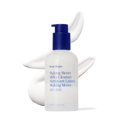 Ursa Major Making Moves Milky Cleanser – Natural, Vegan & Cruelty-Free Daily Non-Foaming Cleanser for Normal to Dry & Sensitive Skin – 4 oz Avelisse