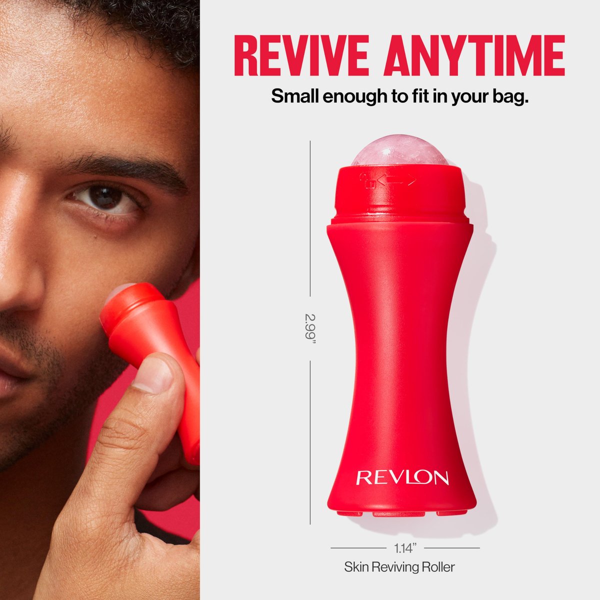 Revlon Skin Reviving Roller with Rose Quartz - All-Day Facial Brightening & Reviving Tool - görsel 14
