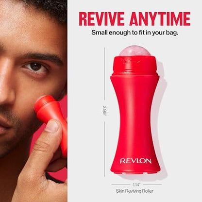Revlon Skin Reviving Roller with Rose Quartz - All-Day Facial Brightening & Reviving Tool