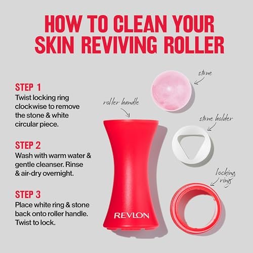 Revlon Skin Reviving Roller with Rose Quartz - All-Day Facial Brightening & Reviving Tool - görsel 15
