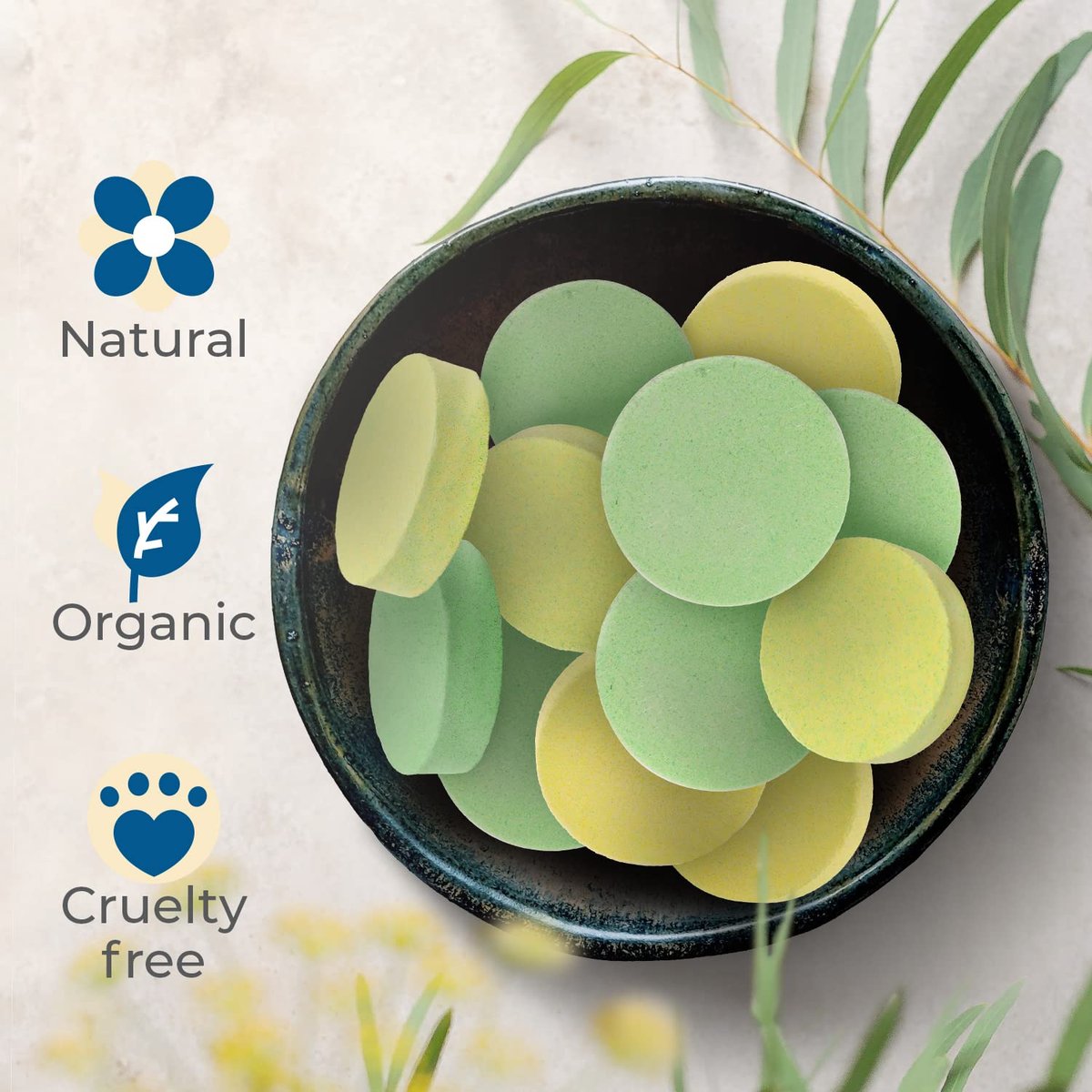 ROSCA Eucalyptus & Mint Shower Steamers - 12 Aromatherapy Shower Steamers with Essential Oils - Stress Relief Fizzies - Relaxation Gifts for Women and Men Avelisse