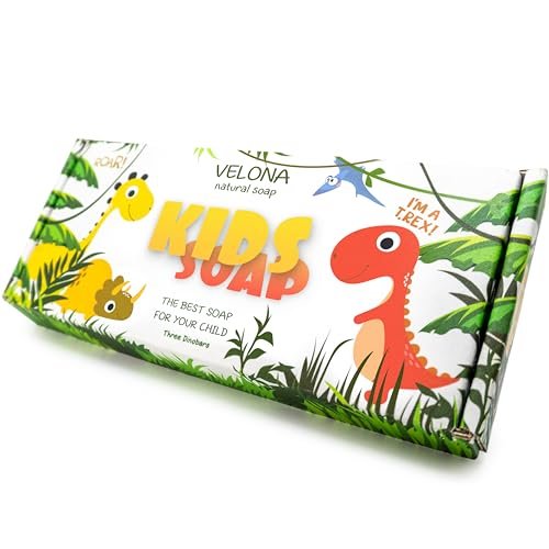 velona Kids Soap – 3 Dinosaur Bars | Fun Bath Time for Children | Natural Oils | Made in USA (3 Bars) - görsel 14