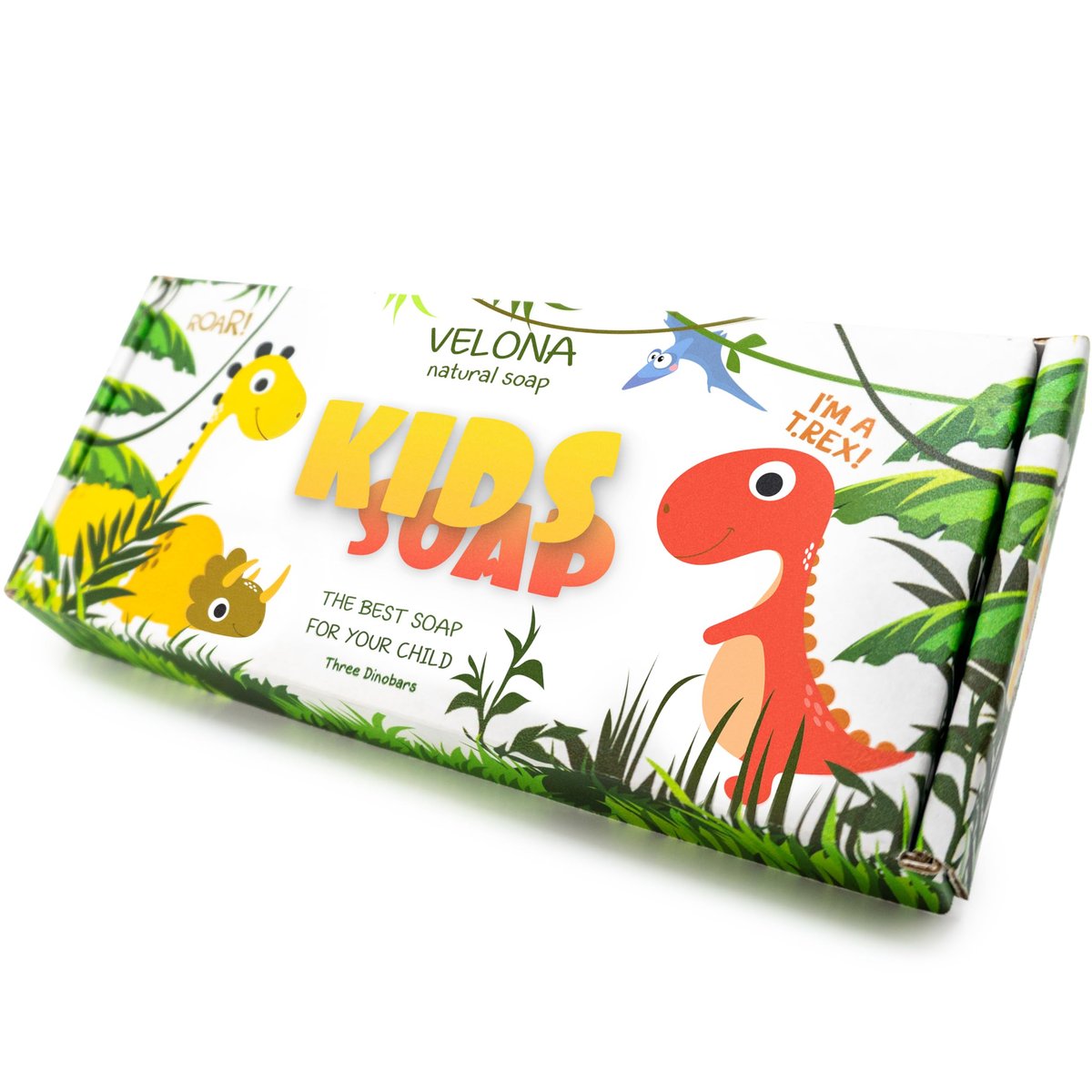 velona Kids Soap – 3 Dinosaur Bars | Fun Bath Time for Children | Natural Oils | Made in USA (3 Bars) - görsel 13