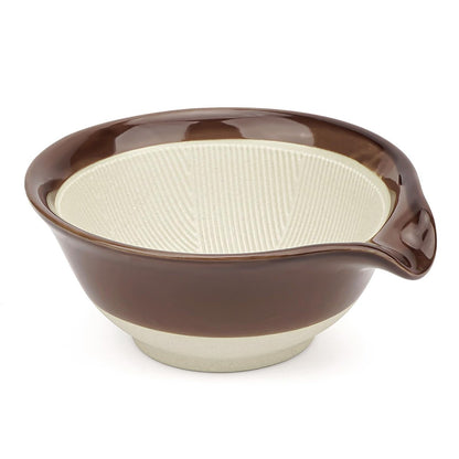 Linkidea Ceramic Shaving Bowl – Wide Mouth Lather Mug for Men, Brown Avelisse
