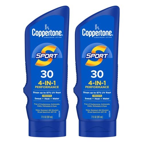 Coppertone Sport Sunscreen Lotion SPF 30 Twin Pack - Sweat & Water Resistant, Oxybenzone Free, 7 Fl Oz (Pack of 2) - görsel 2