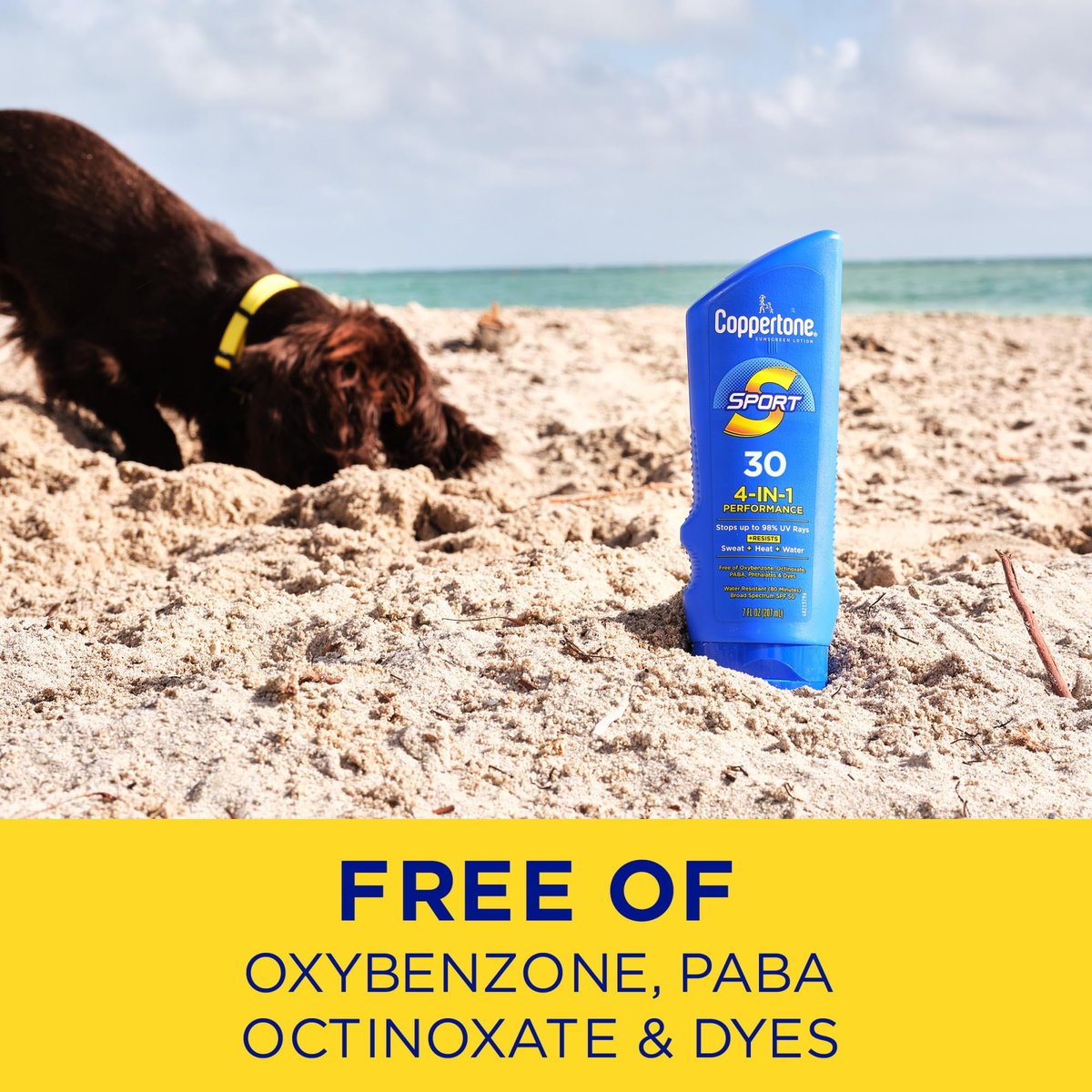 Coppertone Sport Sunscreen Lotion SPF 30 Twin Pack - Sweat & Water Resistant, Oxybenzone Free, 7 Fl Oz (Pack of 2) - görsel 15