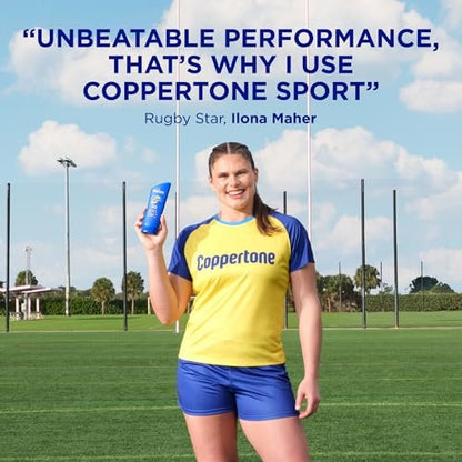 Coppertone Sport Sunscreen Lotion SPF 30 Twin Pack - Sweat & Water Resistant, Oxybenzone Free, 7 Fl Oz (Pack of 2)
