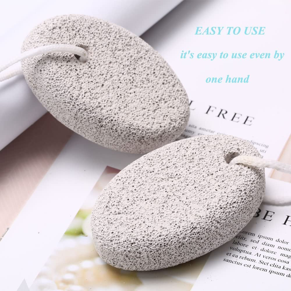 4-Pack Natural Pumice Stone for Feet - Borogo Lava Pedicure Tools, Hard Skin & Callus Remover for Feet, Hands, Heels, Elbows - görsel 12