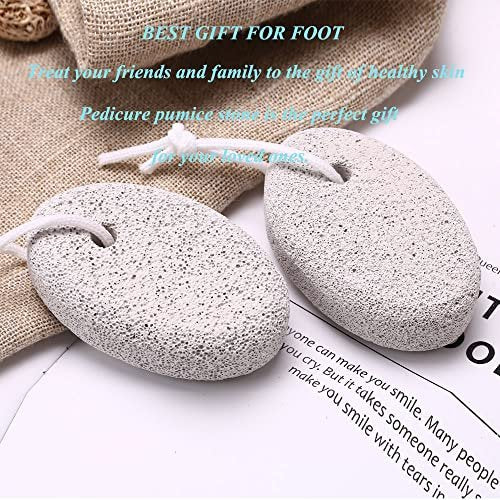 4-Pack Natural Pumice Stone for Feet - Borogo Lava Pedicure Tools, Hard Skin & Callus Remover for Feet, Hands, Heels, Elbows - görsel 13