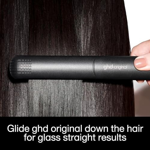 ghd Original Styler 1-Inch Flat Iron Hair Straightener - Ceramic Heat Technology, 365°F Safe Styling, Smooth Gloss Plates, Black Avelisse