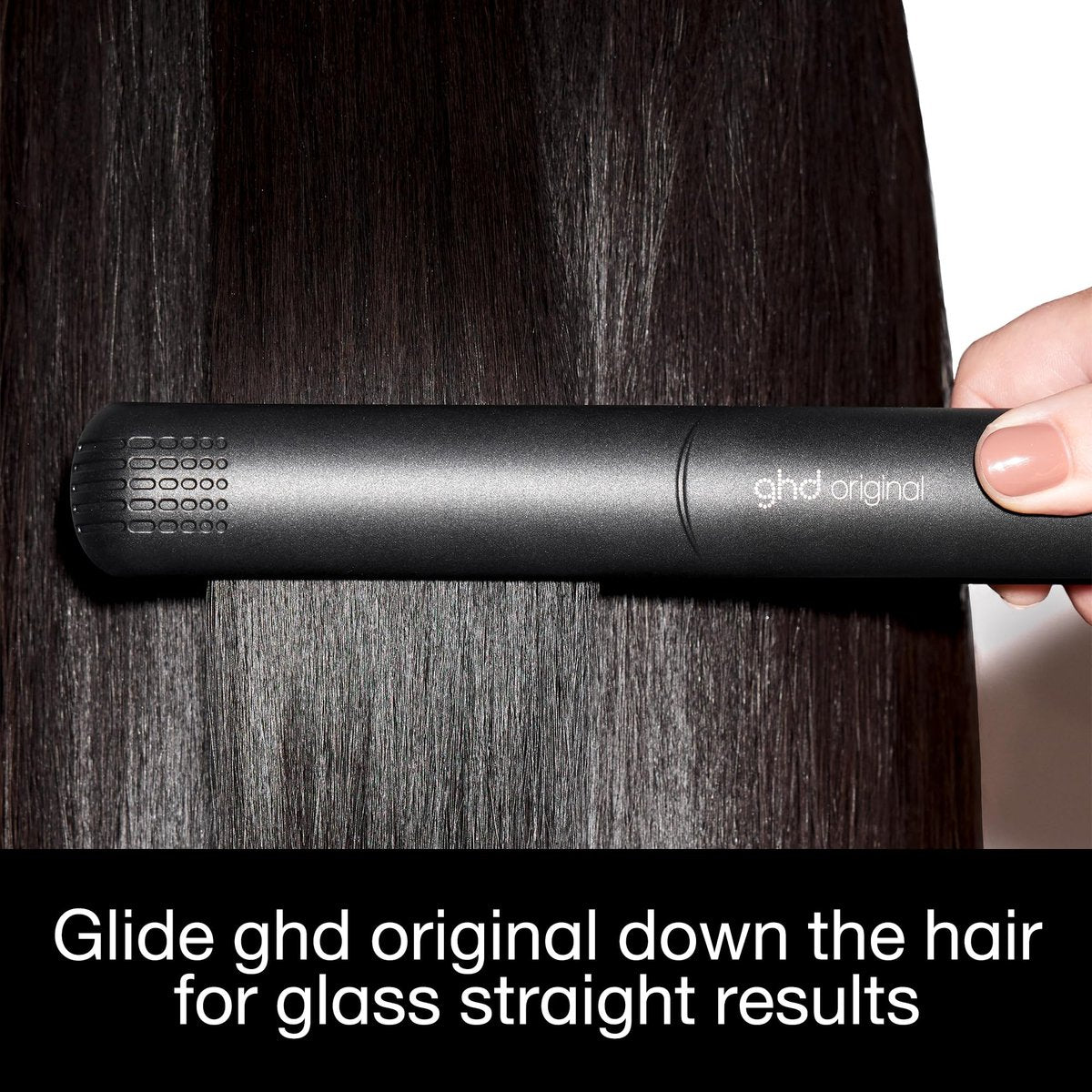 ghd Original Styler 1-Inch Flat Iron Hair Straightener - Ceramic Heat Technology, 365°F Safe Styling, Smooth Gloss Plates, Black Avelisse