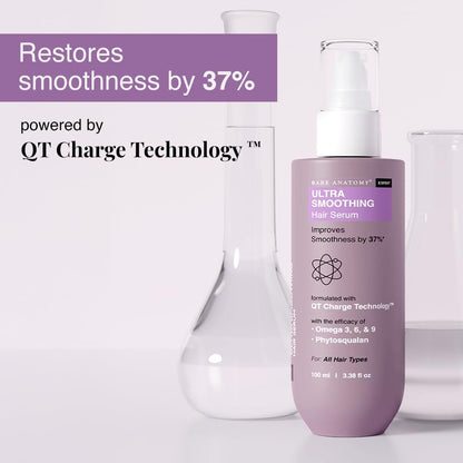 Bare Anatomy Ultra Smoothing Hair Serum – Carbohydrate Complex & Niacinamide for Smooth, Shiny Hair – Dry & Frizzy Hair Solution – 100 ml Avelisse