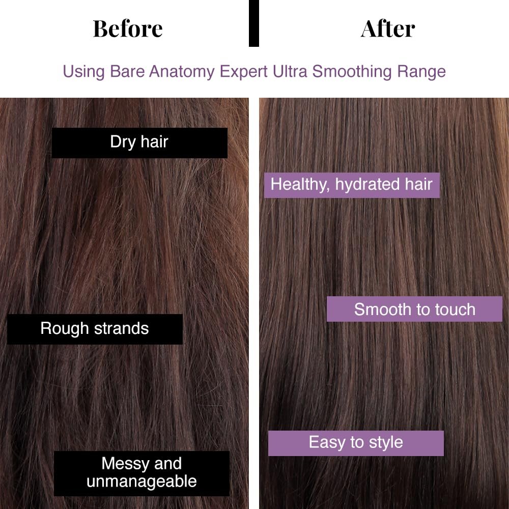 Bare Anatomy Ultra Smoothing Hair Serum – Carbohydrate Complex & Niacinamide for Smooth, Shiny Hair – Dry & Frizzy Hair Solution – 100 ml Avelisse