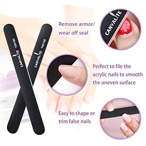 Canvalite 4-Way Nail Buffer Block for Natural Nails - 9 Pack, 100/180 Grit, Shapes, Files, Smoothes & Shines - görsel 12