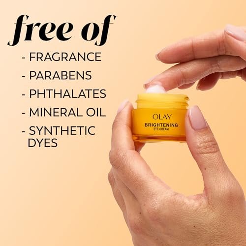 Olay Brightening Eye Cream with Vitamin C, Peptides & Vitamin B3 - Fragrance-Free Hydrating Under Eye Cream for Dark Circles & Dull Skin, 0.5 oz Avelisse