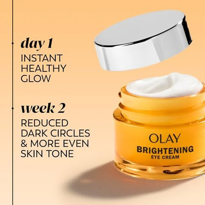 Olay Brightening Eye Cream with Vitamin C, Peptides & Vitamin B3 - Fragrance-Free Hydrating Under Eye Cream for Dark Circles & Dull Skin, 0.5 oz Avelisse