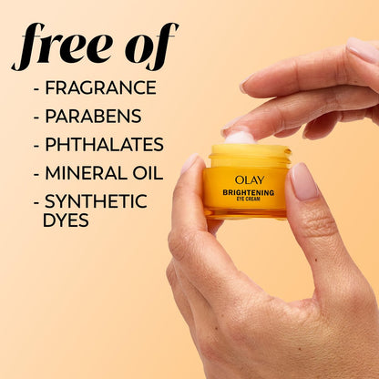 Olay Brightening Eye Cream with Vitamin C, Peptides & Vitamin B3 - Fragrance-Free Hydrating Under Eye Cream for Dark Circles & Dull Skin, 0.5 oz Avelisse