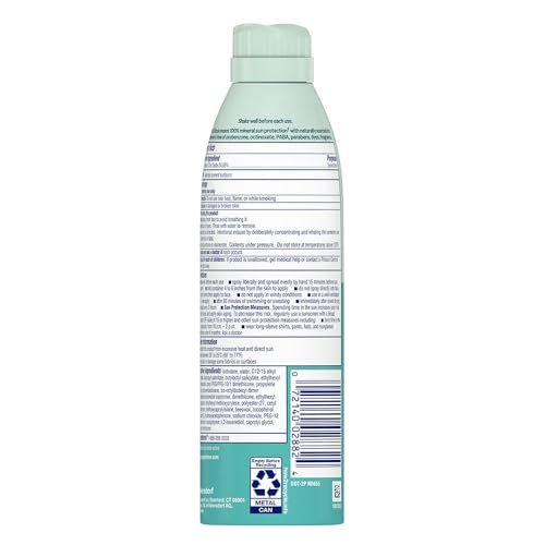 Coppertone Pure and Simple Kids Sunscreen Spray SPF 50 - Zinc Oxide Mineral Sunscreen, Hypoallergenic, Tear Free, 5 oz (Pack of 3) Avelisse
